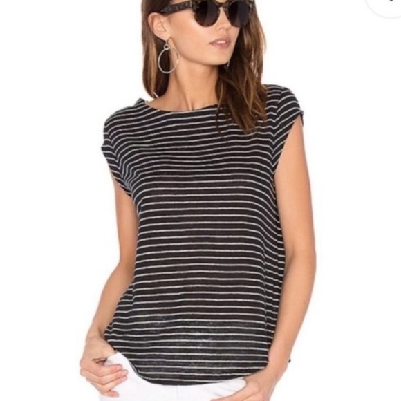 Joie Tops - NEW Joie Adelise Striped Linen Short Sleeve Top